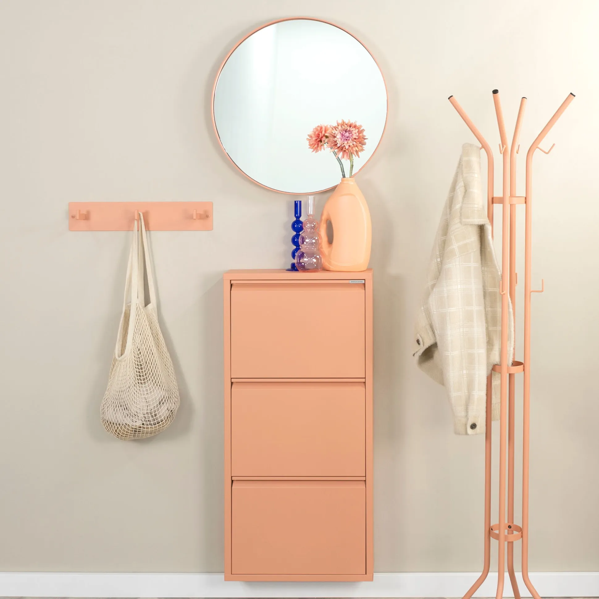 Kapstok Joe Terracotta 3-haaks