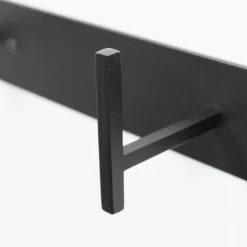 Kapstok Lux Zwart 5-haaks