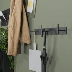 Kapstok Lux Zwart 3-haaks