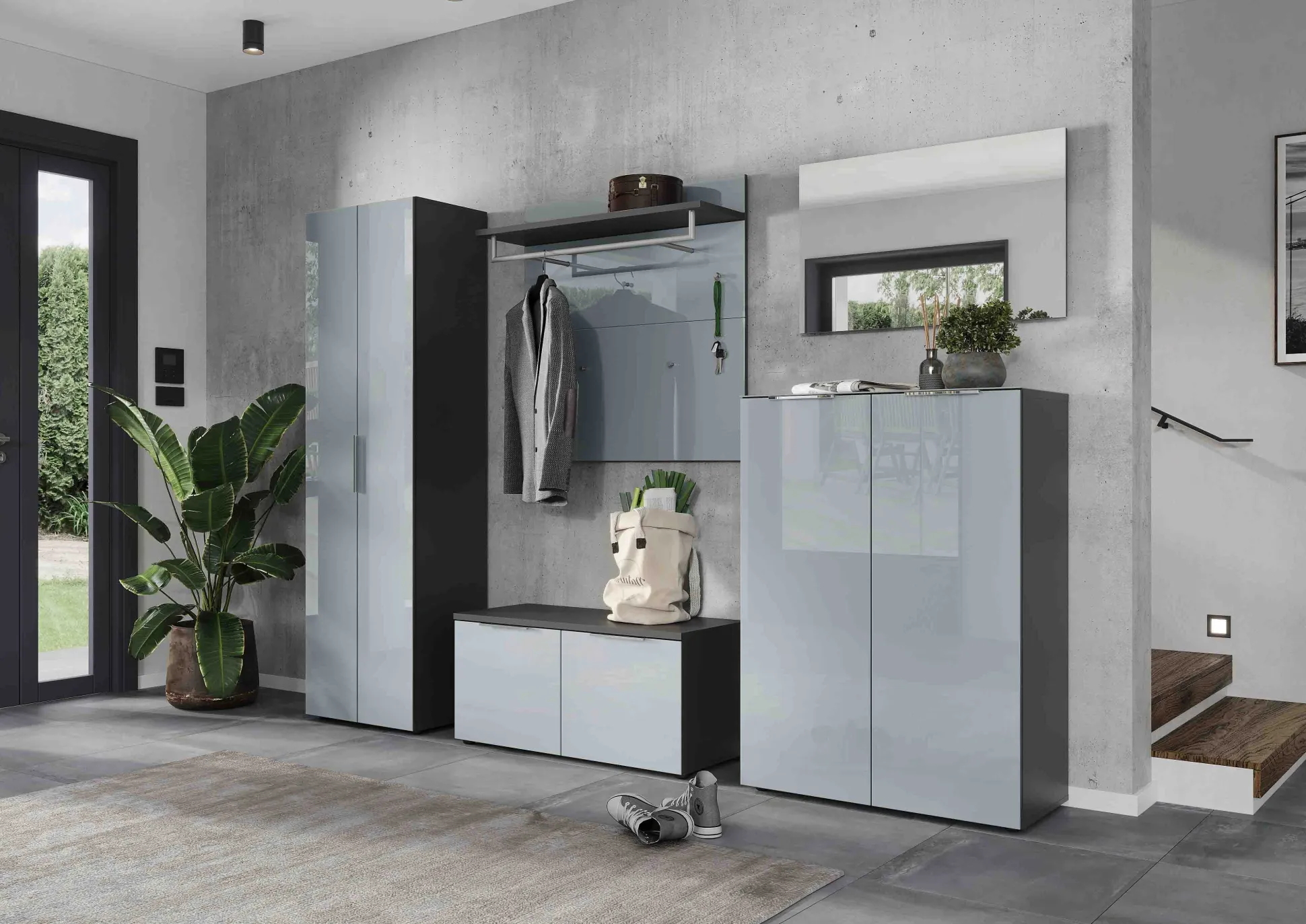 Kapstokpaneel Mercurius Grafiet Grijs