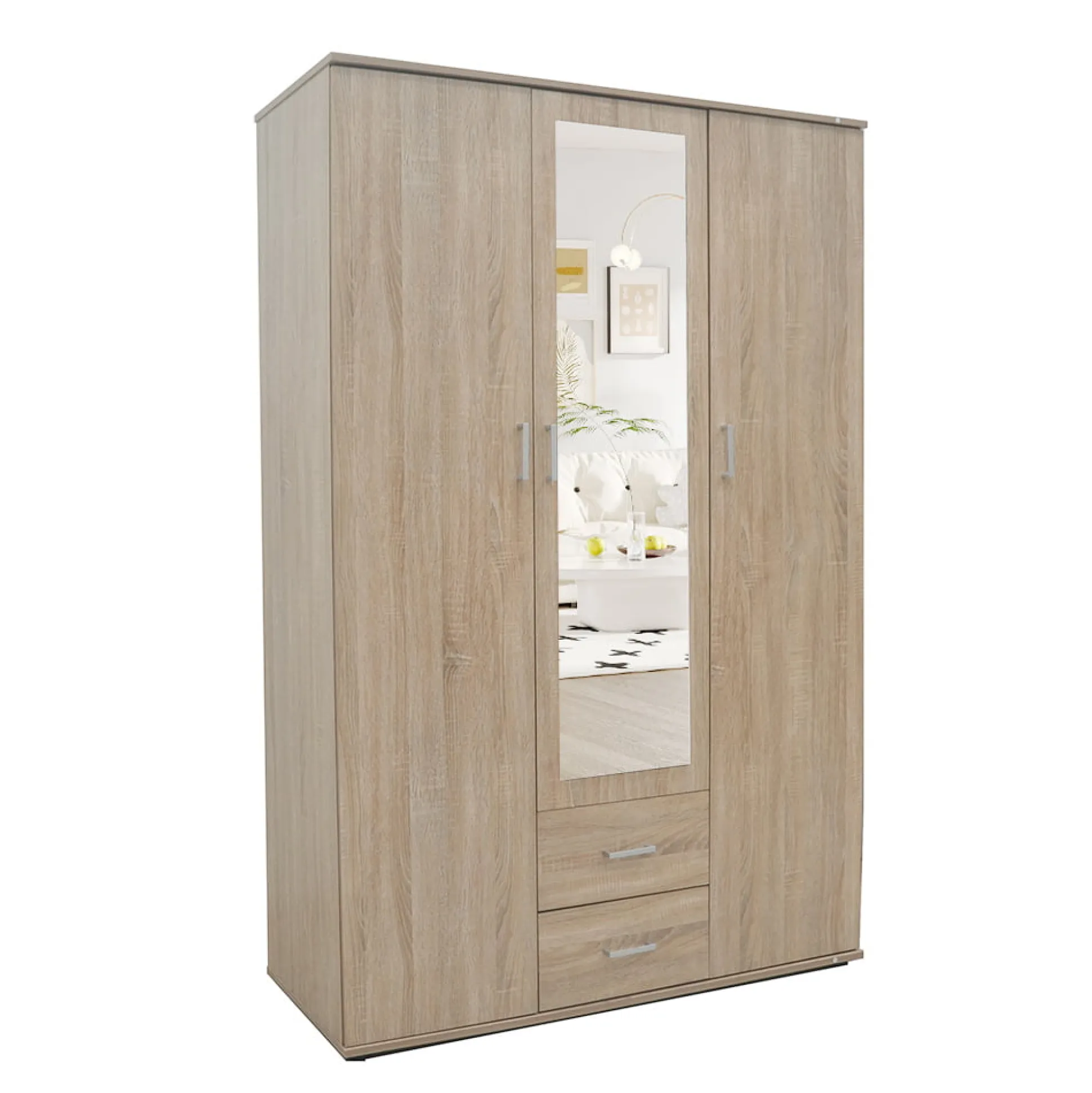 Kledingkast Jean 3-deurs – Spiegel