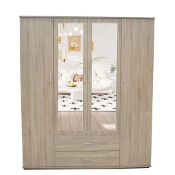 Kledingkast Jean 4-deurs – Spiegel