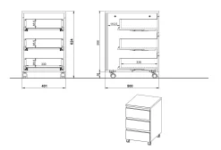 Ladeblok Chicago Grafiet