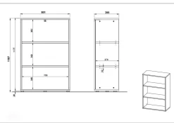 Lage brede kantoorkast Ergonoma Lichtgrijs