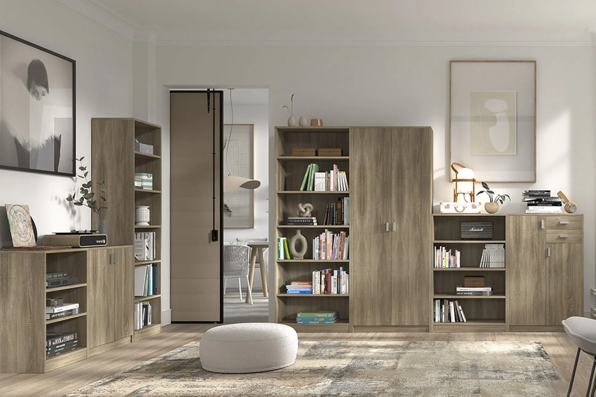 Lage dichte kast Edwin Sonoma 72x36x84 cm – 1