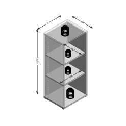 Lage open kast Nereus Oudeiken 47 cm