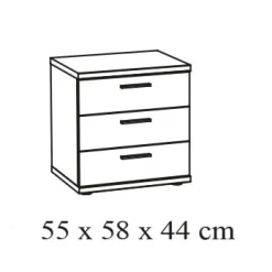 Nachtkastje Andante-W