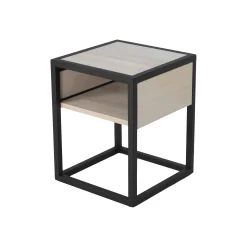 Nachtkastje Aurora Eiken Wit Zand