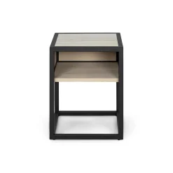 Nachtkastje Aurora Eiken Wit Zand