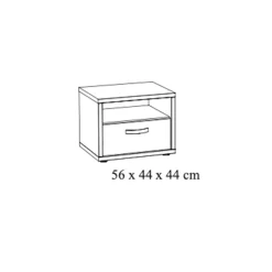 Nachtkastje Gabon Eiken