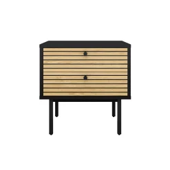 Nachtkastje Madeira Eiken-Zwart