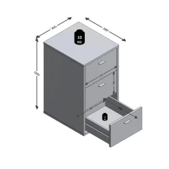 Nachtkastje Zeus Mat Wit