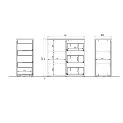 Opbergkast Alec Grijs