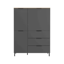 Opbergkast Amalfi Grafiet-Eiken L