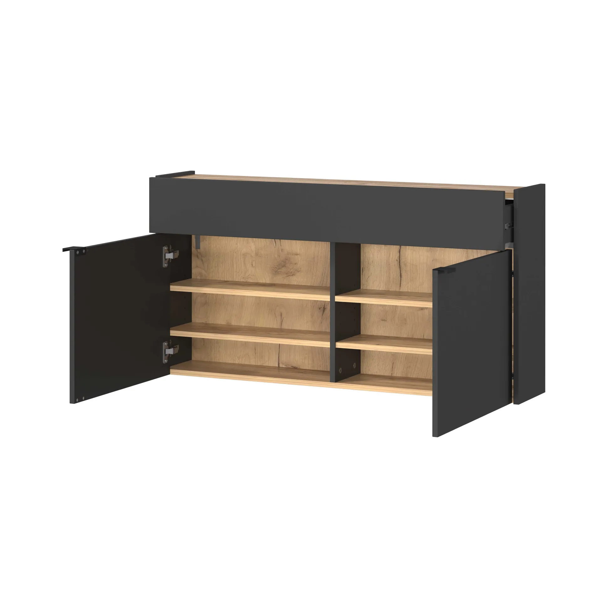 Opbergkast Eleonore Grafiet 110 cm