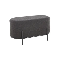 Poef Naomi Antraciet Bouclé