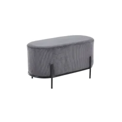 Poef Naomi Grijs Stof