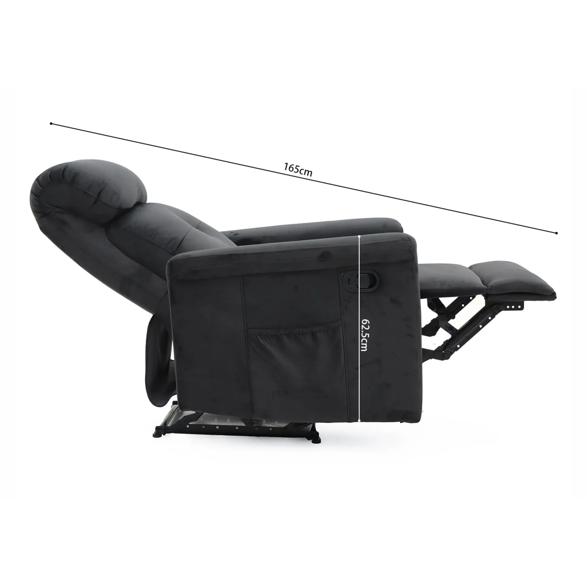 Relaxfauteuil Hannelore Zwart