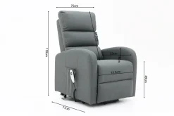 Relaxfauteuil Lenny Donkergrijs