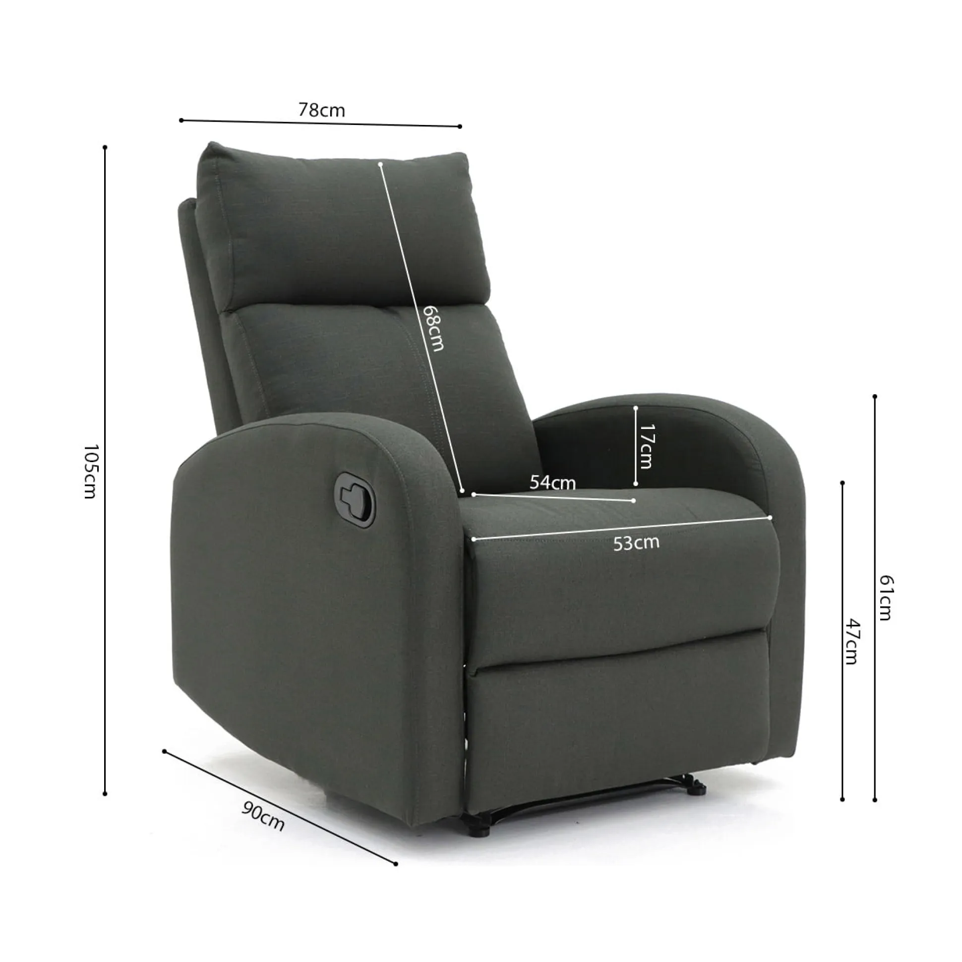 Relaxfauteuil Myrthe Grijs