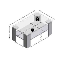 Salontafel Alaska Artisan Eiken