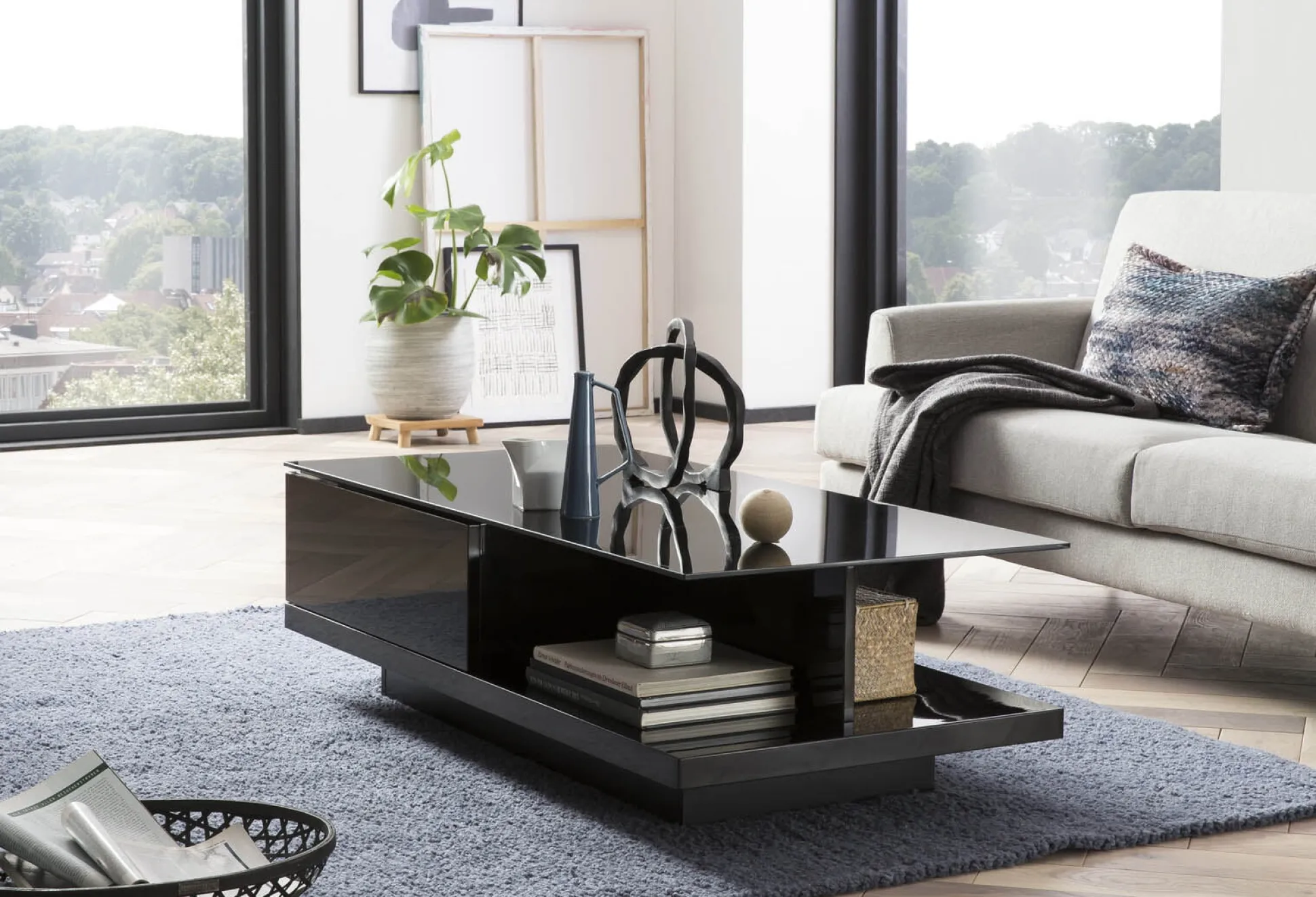 Salontafel Caminha Hoogglans Zwart