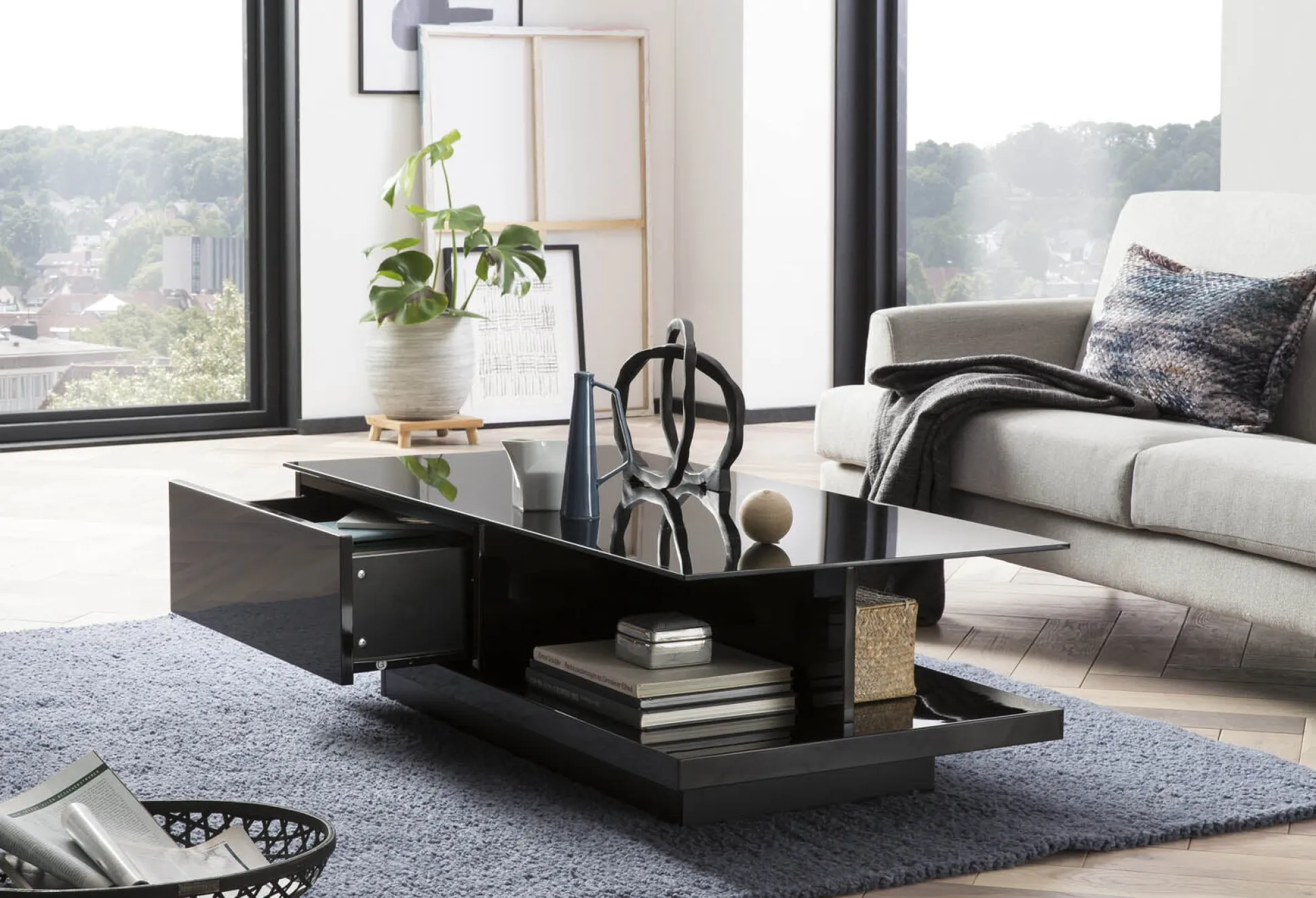 Salontafel Caminha Hoogglans Zwart