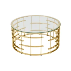 Salontafel Kenzi Goud – Helder Glas