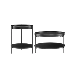 Salontafel Kyoto Zwart – Set van 2