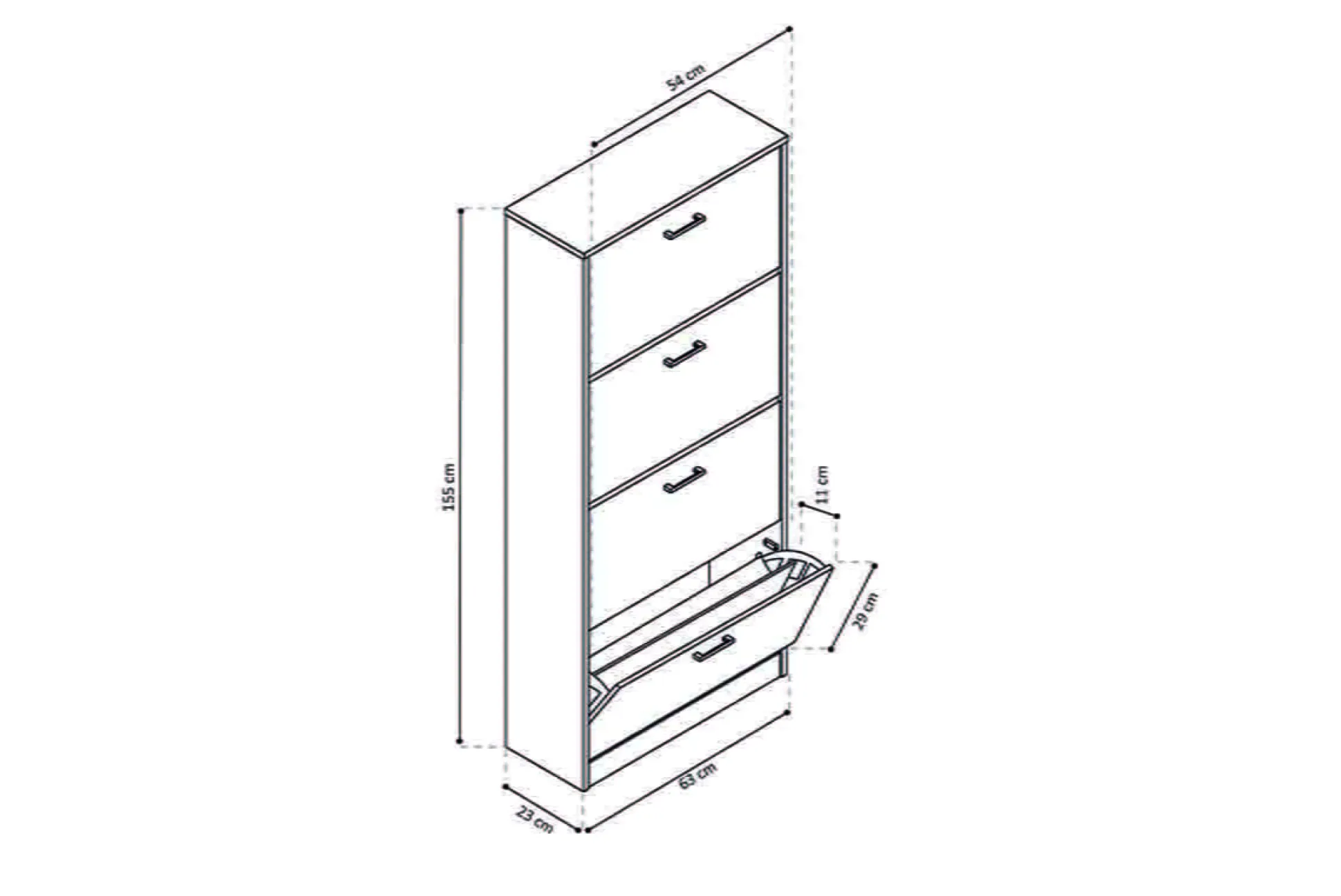 Schoenenkast Maureen-4 Beton