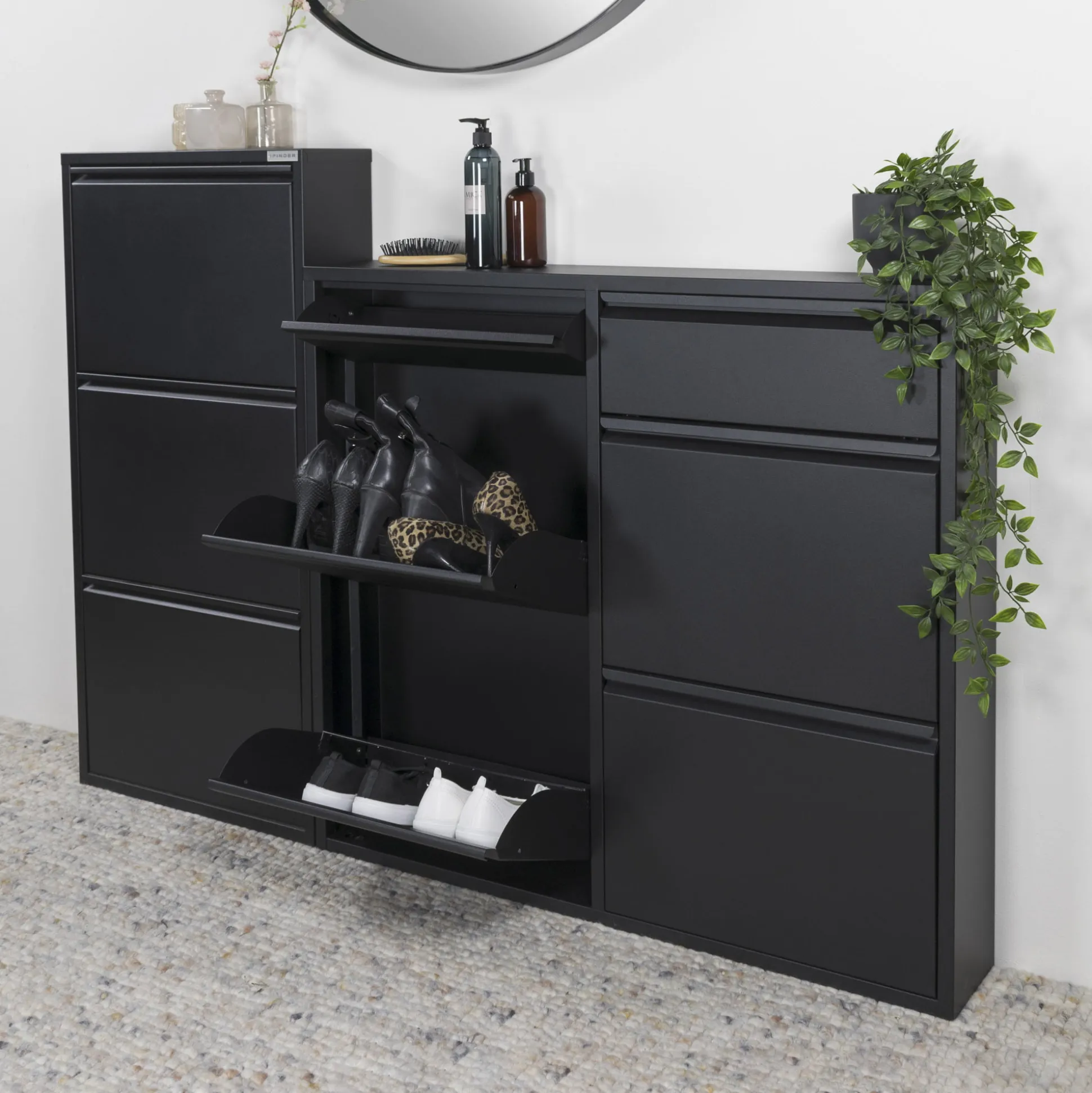 Schoenenkast Oscar-6 Zwart