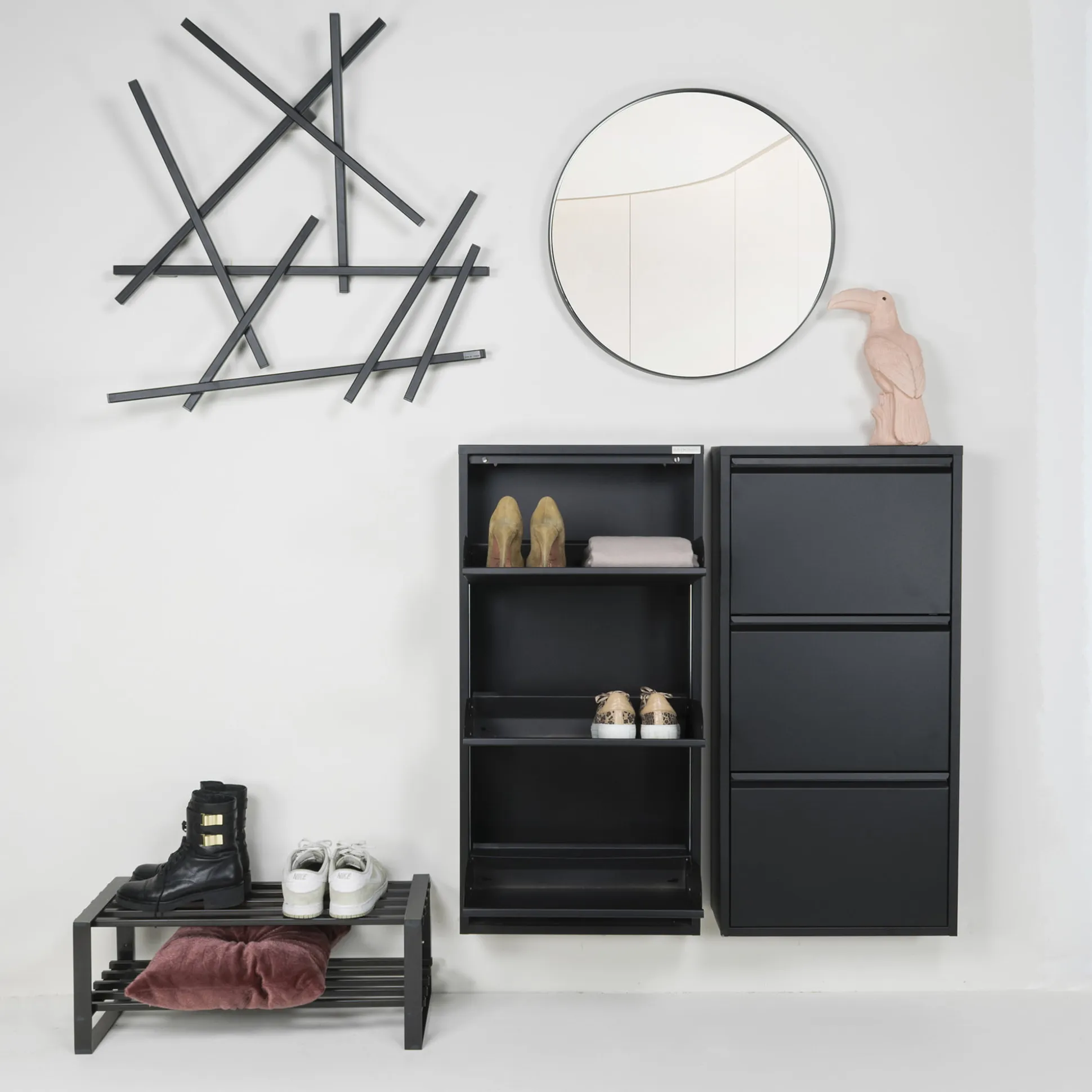 Schoenenkast Oscar-3 Zwart