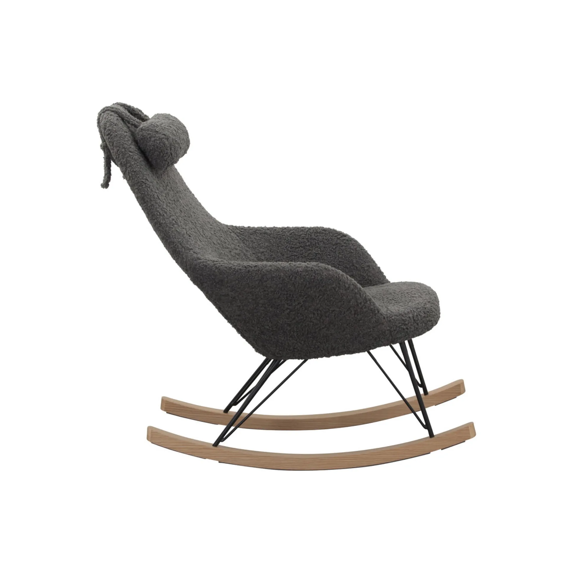 Schommelstoel Dani Grijs Teddy