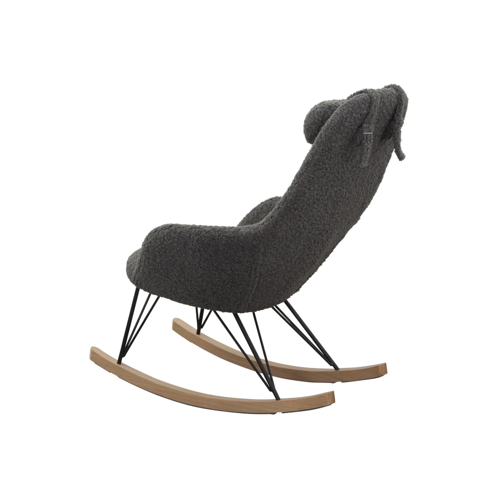 Schommelstoel Dani Grijs Teddy