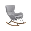 Schommelstoel Merel Lichtgrijs Teddy