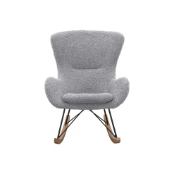 Schommelstoel Merel Lichtgrijs Teddy