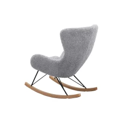 Schommelstoel Merel Lichtgrijs Teddy