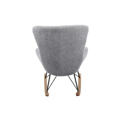 Schommelstoel Merel Lichtgrijs Teddy