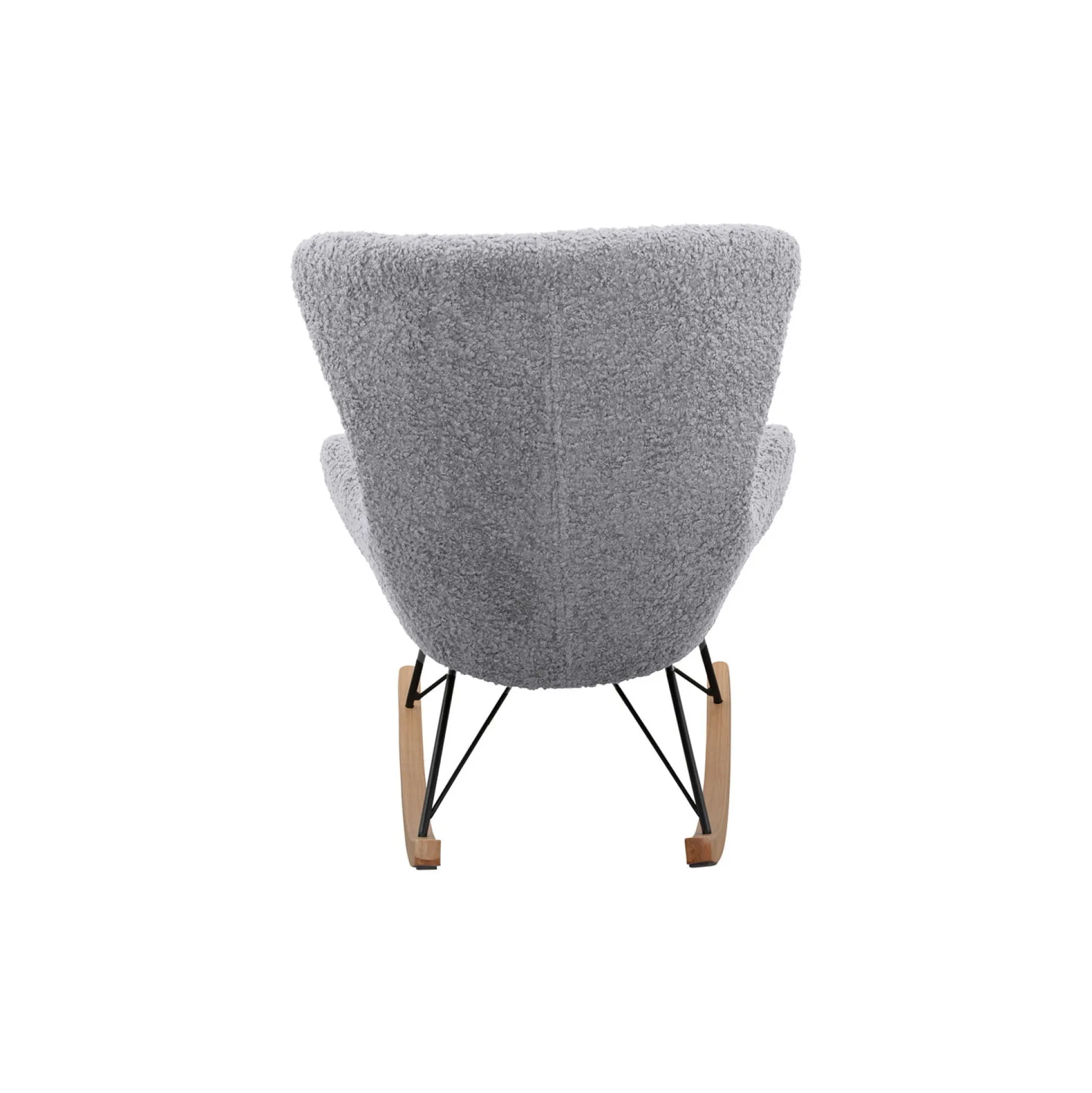 Schommelstoel Merel Lichtgrijs Teddy