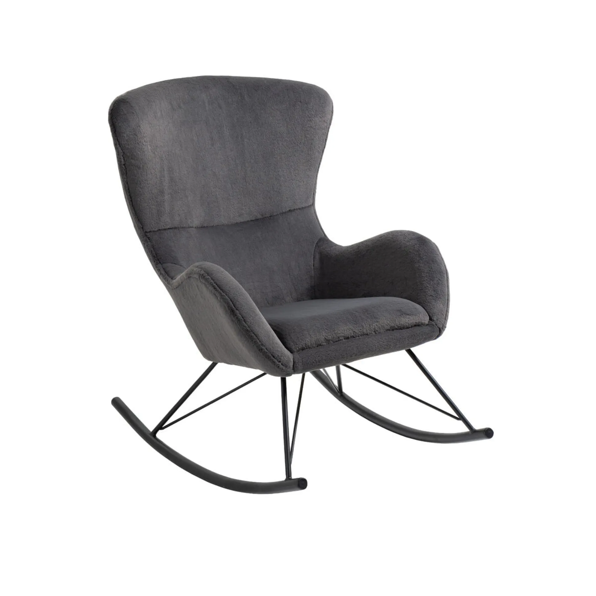 Schommelstoel Pippa Donkergrijs Teddy