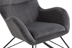 Schommelstoel Pippa Donkergrijs Teddy