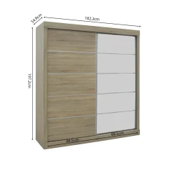 Schuifdeurkast Graham Sonoma – Spiegel