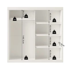 Schuifdeurkast Graham Wit – Spiegel