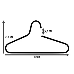 Set van 5 kledinghangers Glorie Terracotta