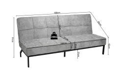 Slaapbank Arthur Grijs