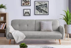 Slaapbank Kurt Lichtgrijs Stof