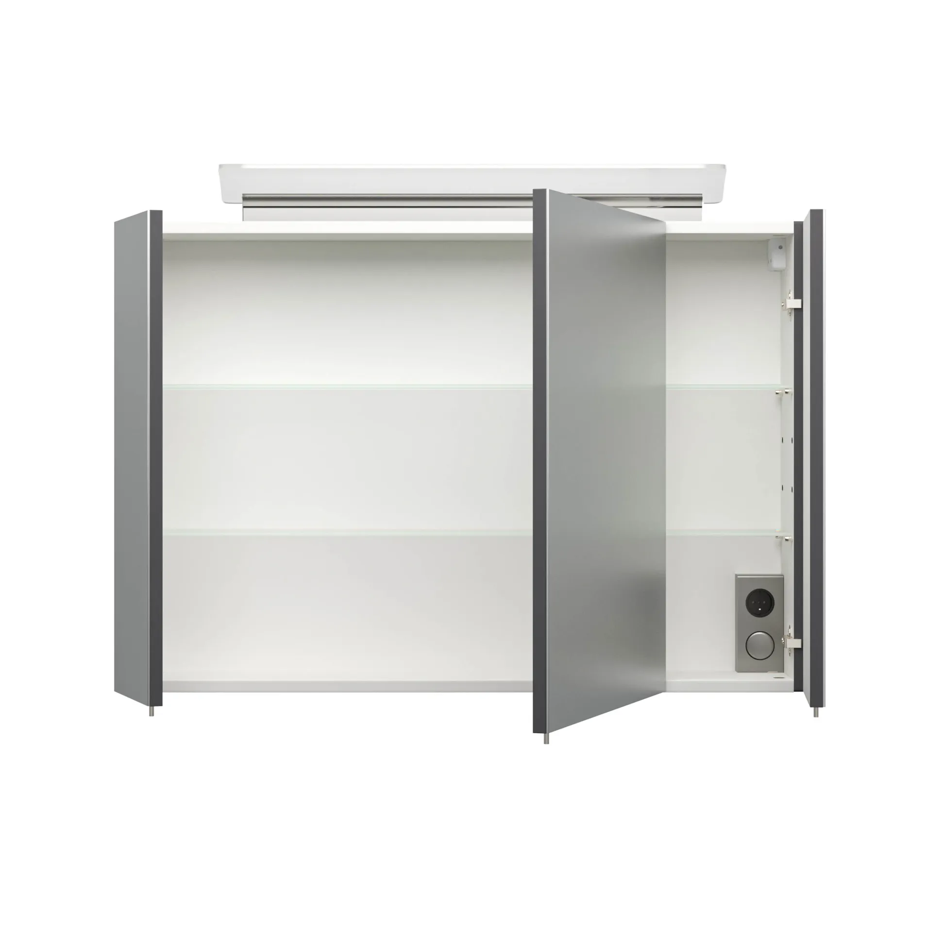 Spiegelkast Aron Antraciet 90 cm