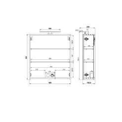 Spiegelkast Basalt Kasjmier 60 cm
