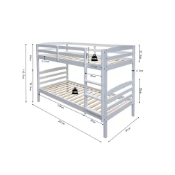 Stapelbed Ravi Wit 90×200 cm Grenen