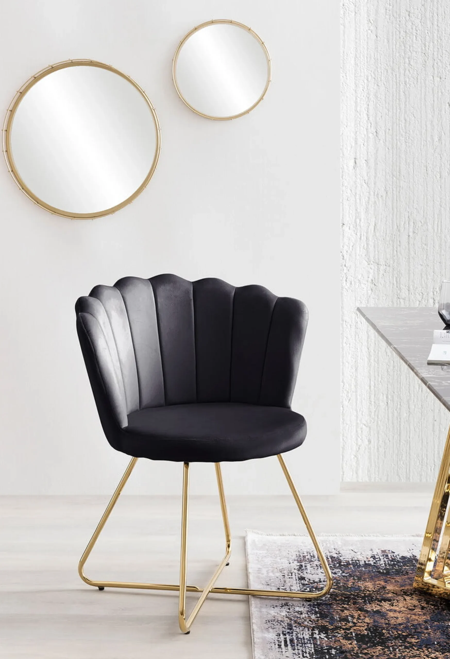 Stoel Chanelle Zwart – Set van 2